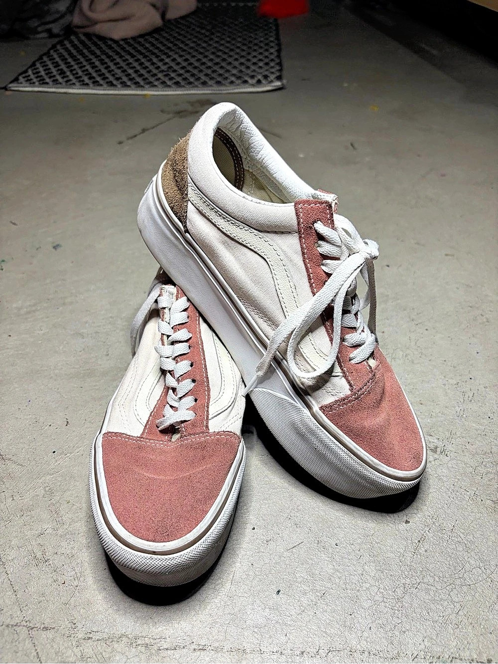Vans Old Skool Stacked Marshmallow Rose Pink & White Sneakers